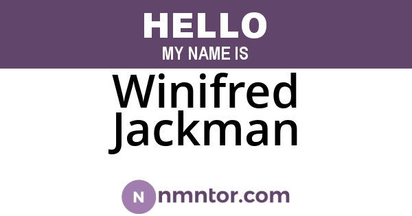 Winifred Jackman