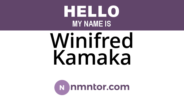 Winifred Kamaka