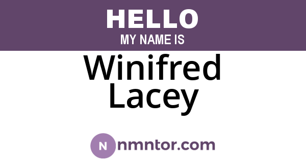 Winifred Lacey