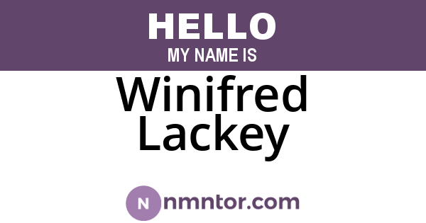 Winifred Lackey