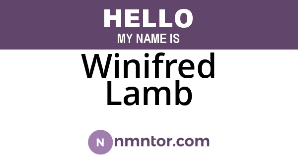 Winifred Lamb