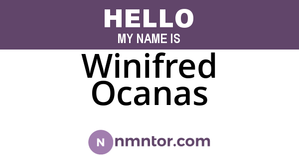 Winifred Ocanas