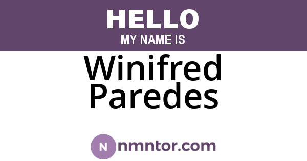 Winifred Paredes