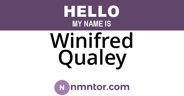 Winifred Qualey