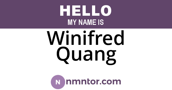 Winifred Quang