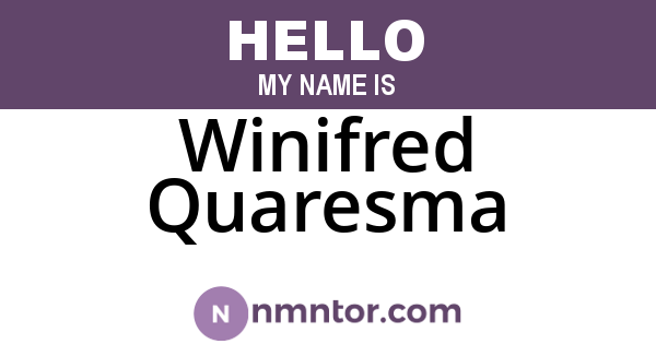 Winifred Quaresma