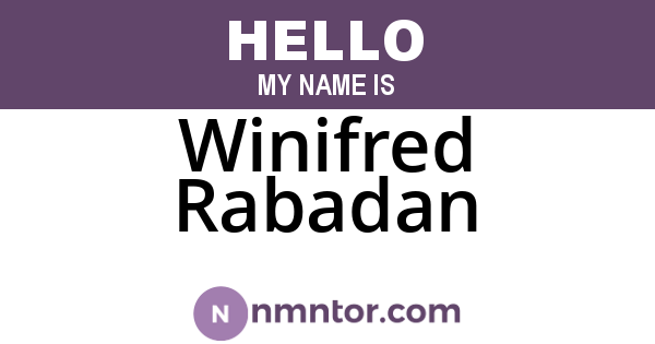 Winifred Rabadan