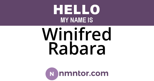 Winifred Rabara