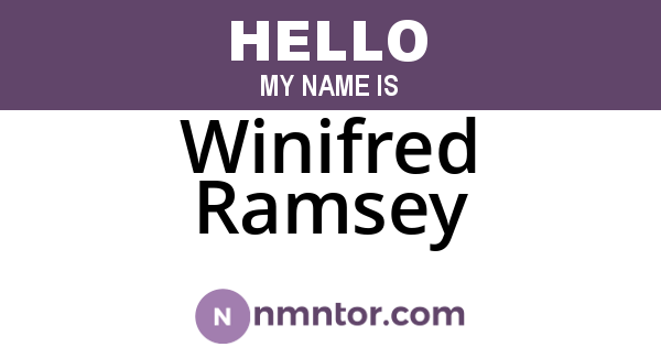 Winifred Ramsey