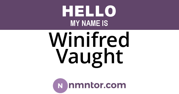 Winifred Vaught