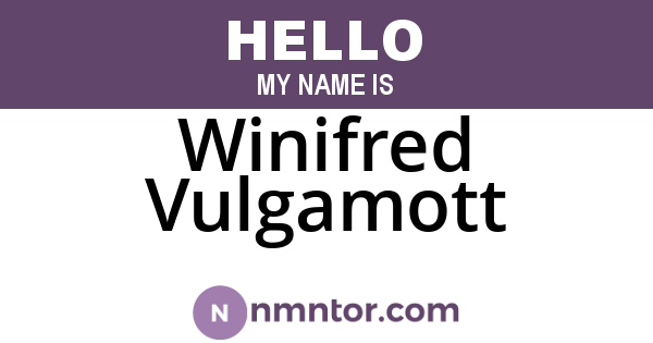 Winifred Vulgamott