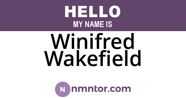 Winifred Wakefield
