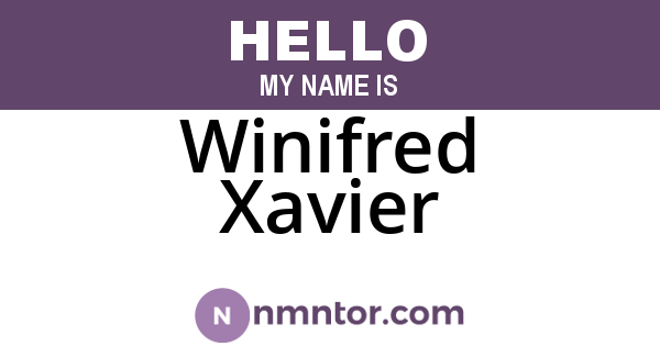 Winifred Xavier