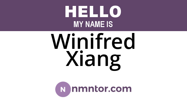 Winifred Xiang