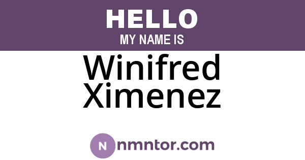 Winifred Ximenez
