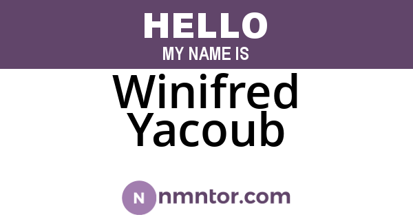 Winifred Yacoub