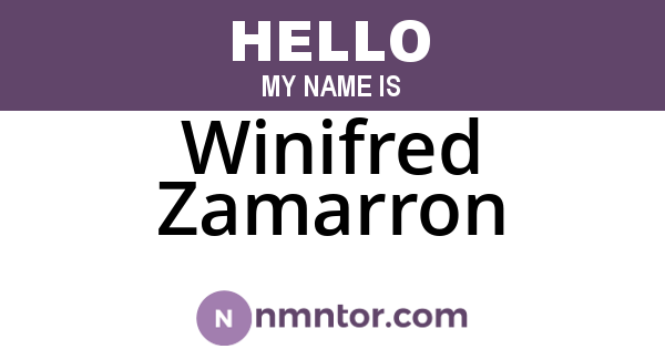 Winifred Zamarron
