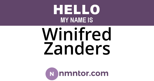 Winifred Zanders