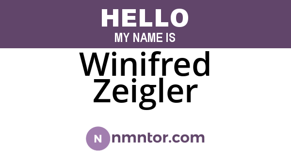 Winifred Zeigler