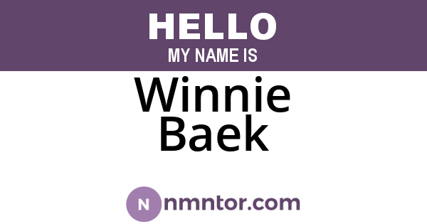 Winnie Baek