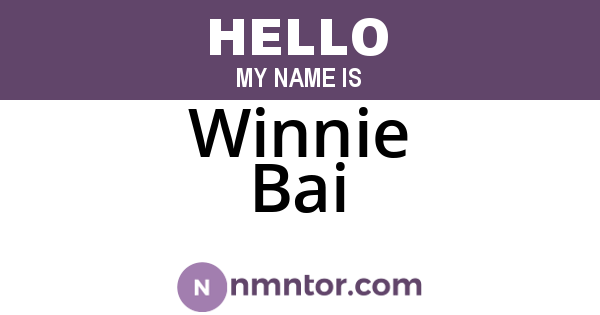 Winnie Bai