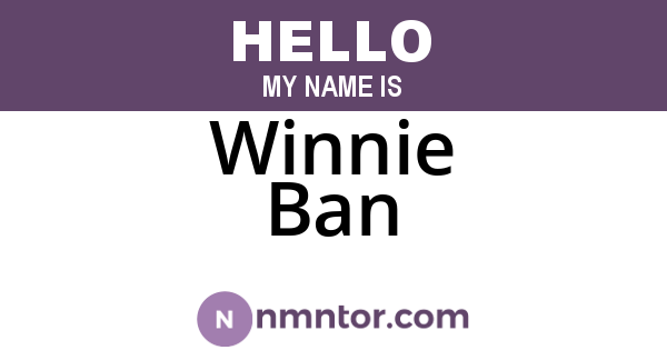 Winnie Ban