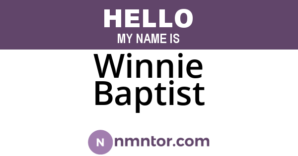 Winnie Baptist