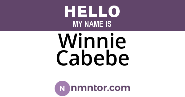 Winnie Cabebe
