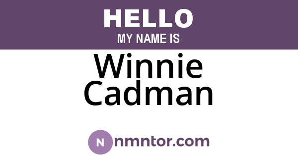 Winnie Cadman