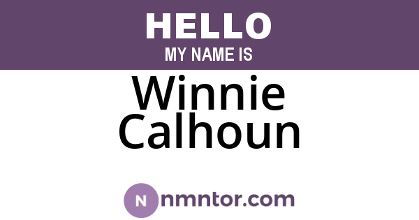 Winnie Calhoun