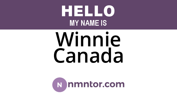 Winnie Canada