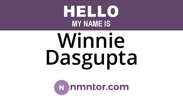 Winnie Dasgupta