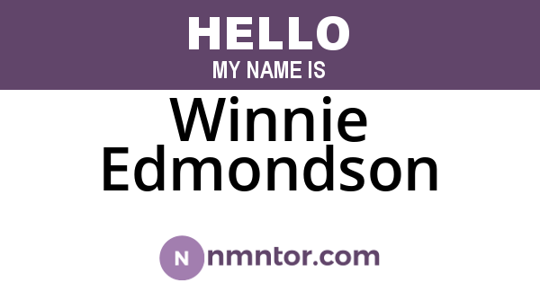 Winnie Edmondson
