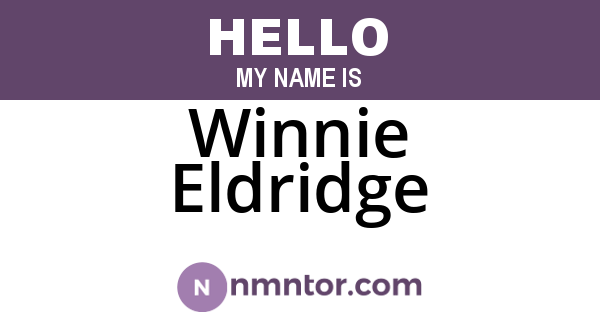 Winnie Eldridge