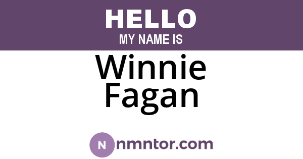 Winnie Fagan
