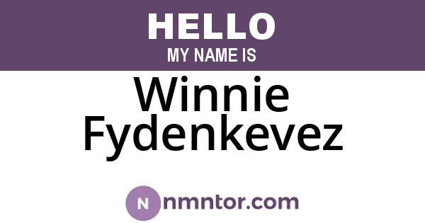 Winnie Fydenkevez