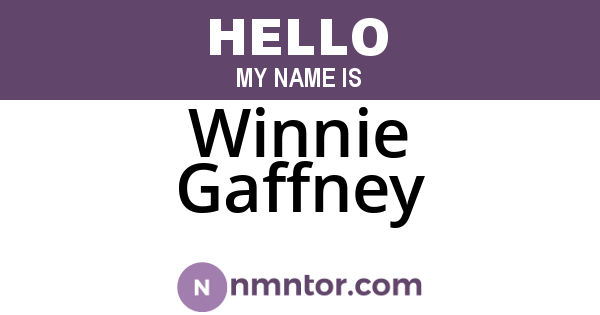 Winnie Gaffney