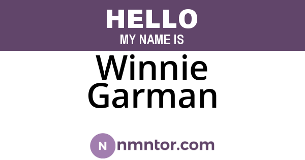 Winnie Garman