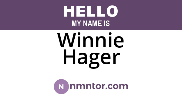 Winnie Hager