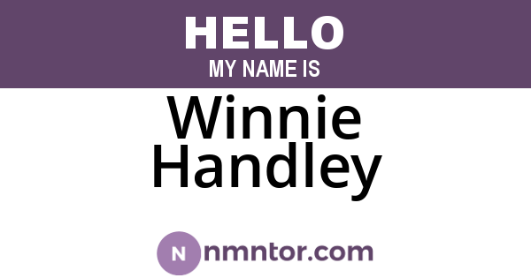 Winnie Handley