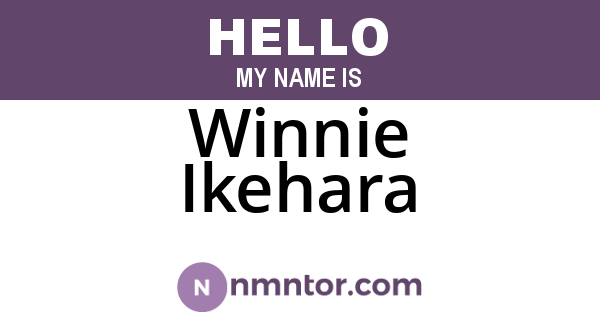 Winnie Ikehara