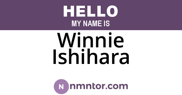 Winnie Ishihara