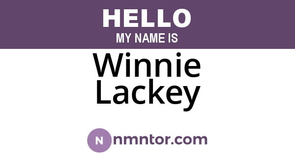Winnie Lackey