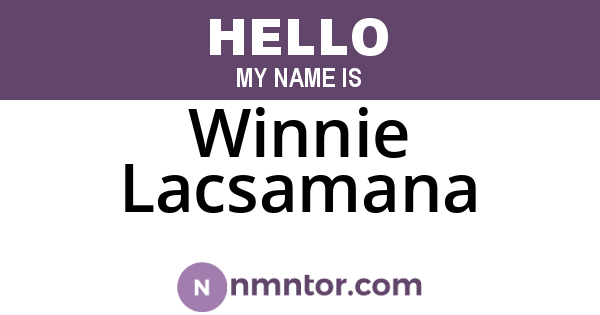 Winnie Lacsamana