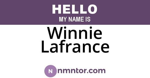 Winnie Lafrance