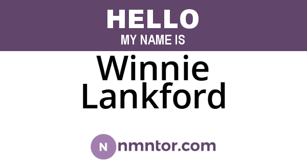 Winnie Lankford