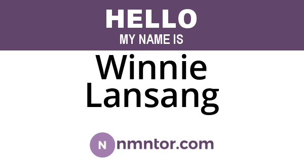 Winnie Lansang
