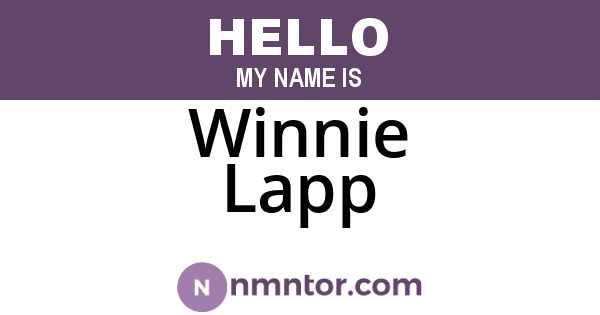 Winnie Lapp