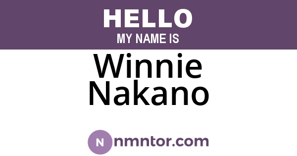 Winnie Nakano