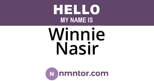Winnie Nasir